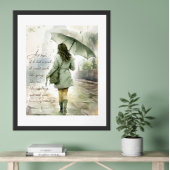 Wasserfarbe Inspirationsquelle Hoffnung im Regen Poster
