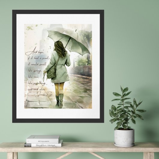 Wasserfarbe Inspirationsquelle Hoffnung im Regen Poster