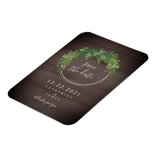 Wasserfarbe Inspiriert botanisch Save the Date Magnet (Linke Seite)
