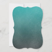 Wasserfarbe Inspiriert Hochzeit - Aquamarin Save The Date (Rückseite)