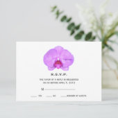 Wasserfarbe Inspiriert Orchid Wedding RSVP Karte (Stehend Vorderseite)