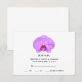 Wasserfarbe Inspiriert Orchid Wedding RSVP Karte (Vorne/Hinten)