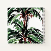 Wasserfarbe Inspiriert Palmen Notizblock (Rückseite)