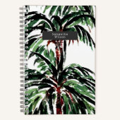 Wasserfarbe Inspiriert Palmen Notizblock (Vorderseite)