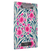 Wasserfarbe Inspiriert Rosa + Blau Botanische Blüt Klemmbrett (Rechts)