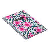 Wasserfarbe Inspiriert Rosa + Blau Botanische Blüt Notizblock (Rechte Seite)