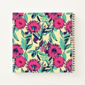 Wasserfarbe Inspiriert Rosa + Grüne botanische Blü Notizblock (Rückseite)