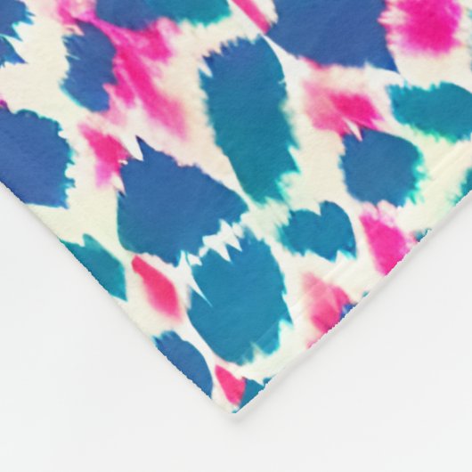 Wasserfarbe Inspiriert Rosa und Blauer Boho Dot Fleecedecke (Ecke)