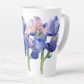 Wasserfarbe Iris Latte Tasse (Rechte Ecke)