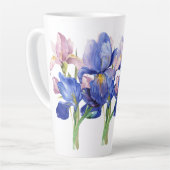 Wasserfarbe Iris Latte Tasse (Linke Ecke)
