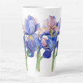 Wasserfarbe Iris Latte Tasse (Vorderseite)
