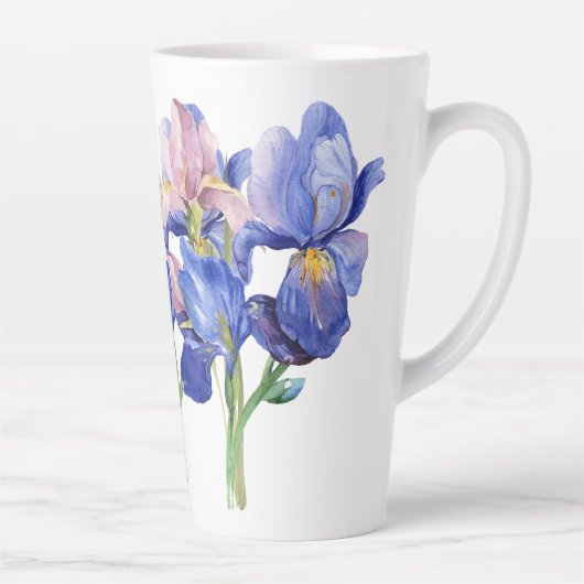 Wasserfarbe Iris Latte Tasse (Rechts)