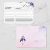 Wasserfarbe Iris Lilac Rezept Karte (Vorne/Hinten)