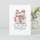 Wasserfarbe ist die Jahreszeit zum Einfrieren Einladung (Stehend Vorderseite)