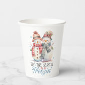 Wasserfarbe ist die Jahreszeit zum Einfrieren Pappbecher (Vorderseite)