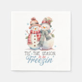 Wasserfarbe ist die Jahreszeit zum Einfrieren Serviette (Vorderseite)