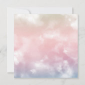 Wasserfarbe ist Mädchen Boho Kinderzimmer Babydusc Einladung (Rückseite)