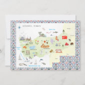 Wasserfarbe Istanbul, Türkei Karte (Vorderseite)