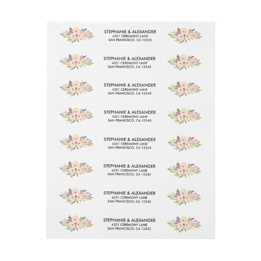 Wasserfarbe Ivory Bouquet Anemones (Bogen)