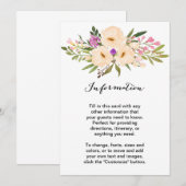 Wasserfarbe Ivory Bouquet Anemones Einladung (Vorne/Hinten)