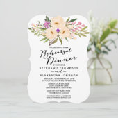 Wasserfarbe Ivory Bouquet Anemones Einladung (Stehend Vorderseite)