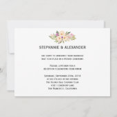 Wasserfarbe Ivory Bouquet Anemones Einladung (Rückseite)