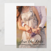 Wasserfarbe Ivory Bouquet Anemones Save The Date (Vorne/Hinten)