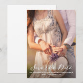 Wasserfarbe Ivory Bouquet Anemones Save The Date (Vorne/Hinten)