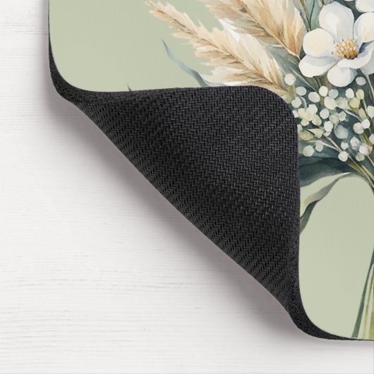 Wasserfarbe Ivory Floral Bouquet Mousepad (Ecke)