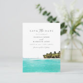 Wasserfarbe Jamaika Strände Tropeninsel Postkarte (Stehend Vorderseite)