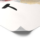 Wasserfarbe Japanisch Frau Umbrettin Poster (Ecke)