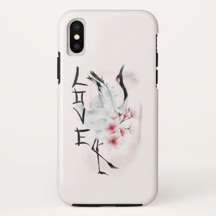 Wasserfarbe Japanisch Sakura Blossom Liebe Kran Case-Mate iPhone Hülle