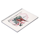 Wasserfarbe Japanischer Tempel Sakura Blossom Notizblock (Linke Seite)