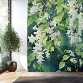 Wasserfarbe Jasmine Blossom Drift Duschvorhang