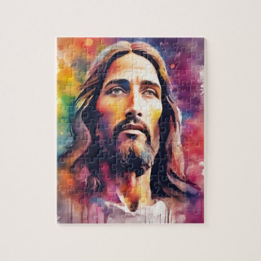 Wasserfarbe Jesus Puzzle (Vertikal)