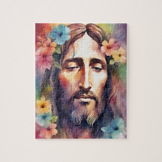 Wasserfarbe Jesus Puzzle (Vertikal)
