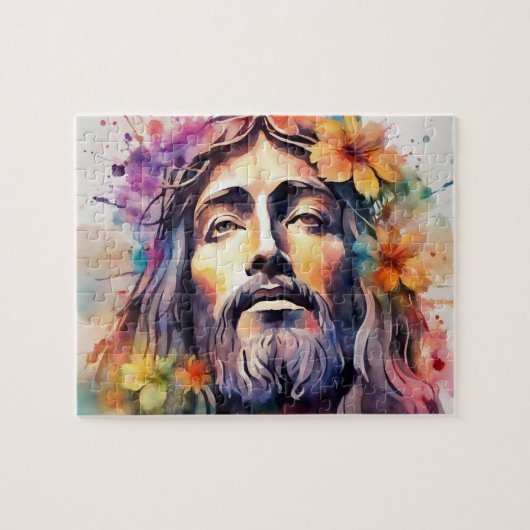 Wasserfarbe Jesus Puzzle (Horizontal)