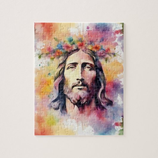 Wasserfarbe Jesus Puzzle (Vertikal)
