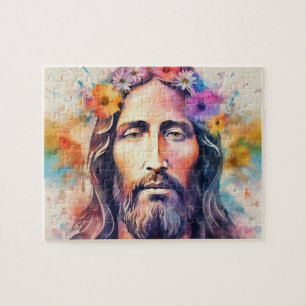 Wasserfarbe Jesus Puzzle