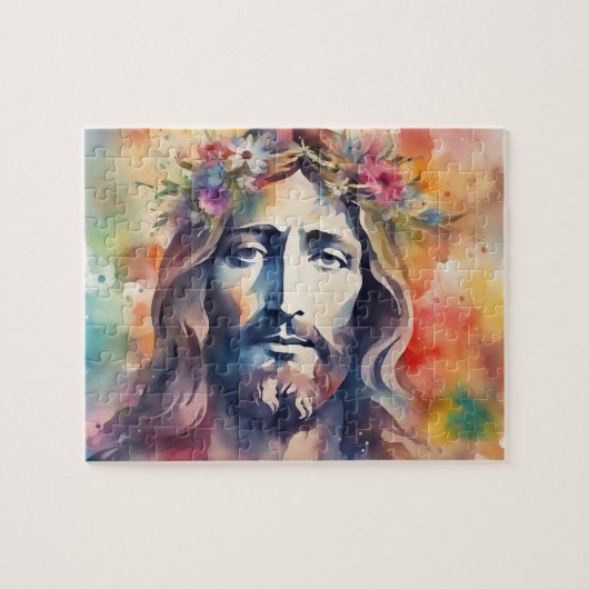 Wasserfarbe Jesus Puzzle (Horizontal)
