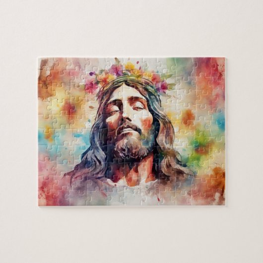 Wasserfarbe Jesus Puzzle (Horizontal)