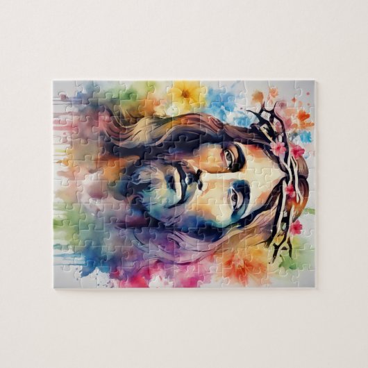 Wasserfarbe Jesus Puzzle (Horizontal)