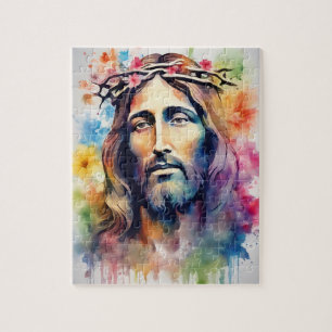 Wasserfarbe Jesus Puzzle