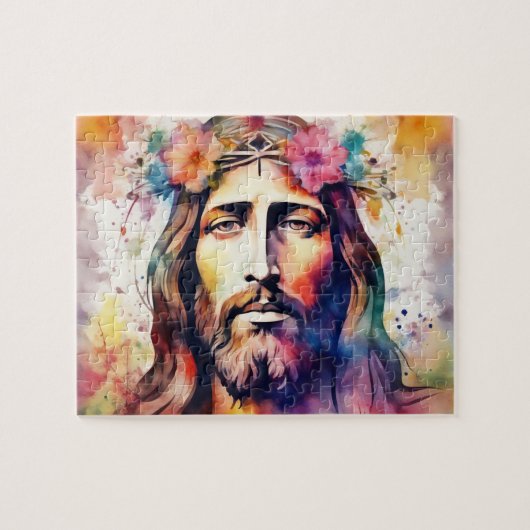 Wasserfarbe Jesus Puzzle (Horizontal)