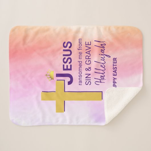 Wasserfarbe JESUS RANSOMEMEME Christlich Ostern Sherpadecke (Vorderseite (Horizontal))