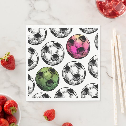 Wasserfarbe Joint Soccer Party Napkins Serviette (Beispiel)