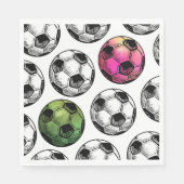 Wasserfarbe Joint Soccer Party Napkins Serviette (Vorderseite)