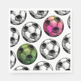 Wasserfarbe Joint Soccer Party Napkins Serviette