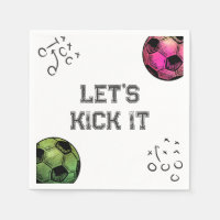 Wasserfarbe Joint Soccer Party Napkins