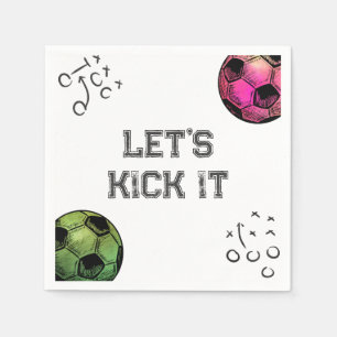 Wasserfarbe Joint Soccer Party Napkins Serviette